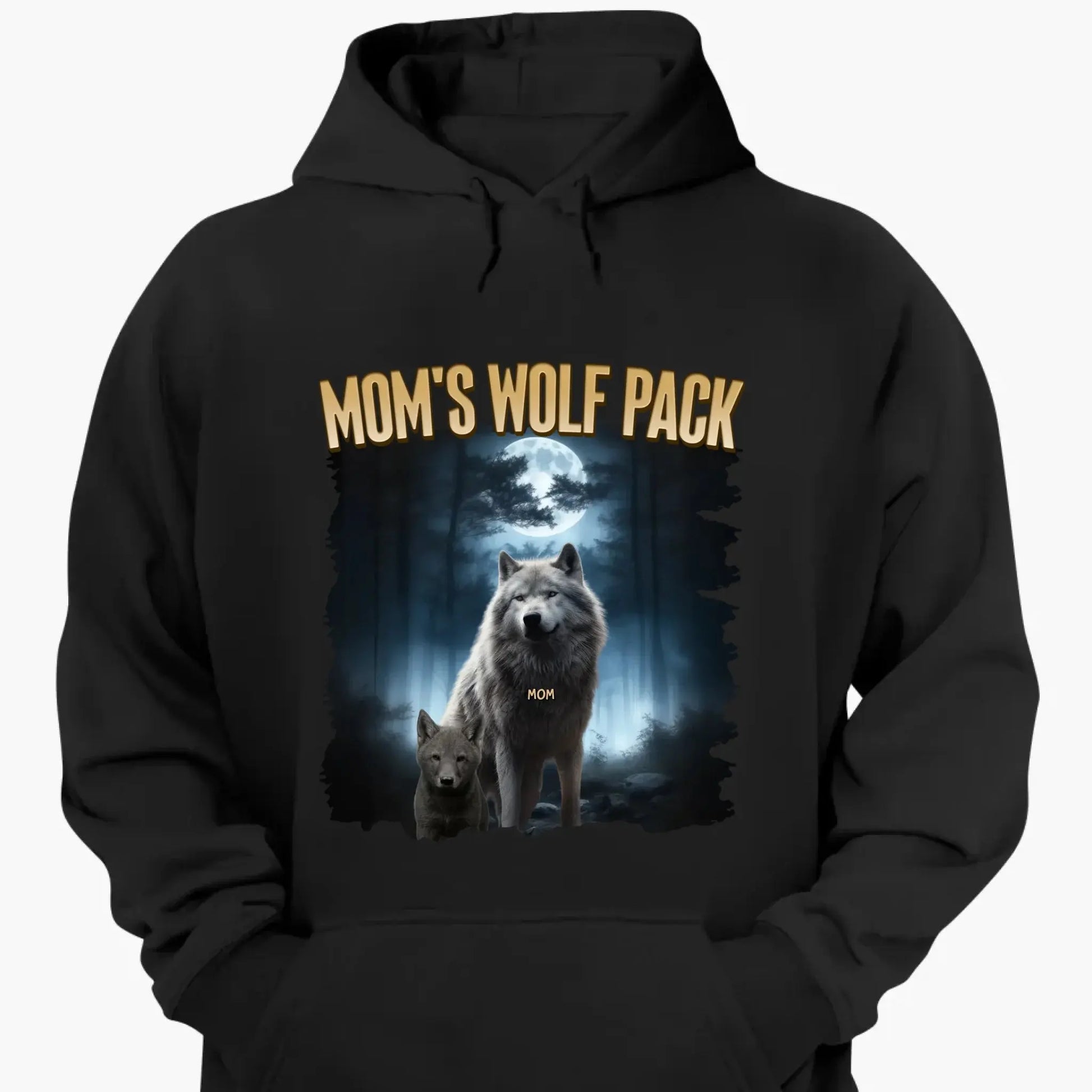 Personalized Wolf Pack Shirt for Mom, Nana, Mimi, or Grandma – Custom Family Names, Cute Gift for Mother’s Day or Birthday  Ezcustomize