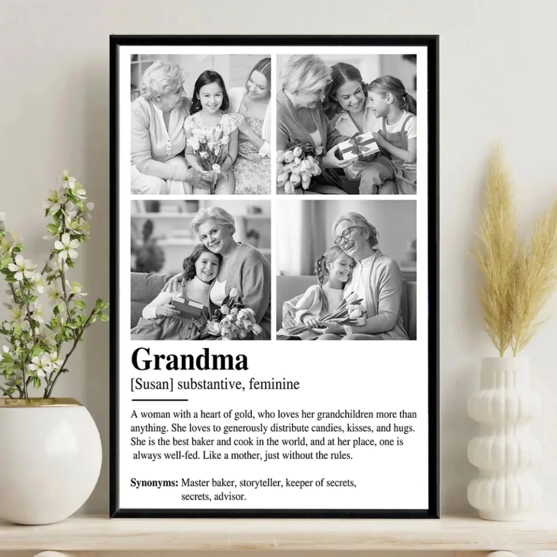 Personalized "Definition of Grandma" Canvas – Custom Wall Art Gift for Grandmothers  Ezcustomize