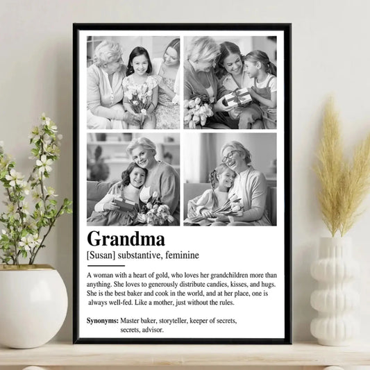 Personalized "Definition of Grandma" Canvas – Custom Wall Art Gift for Grandmothers  Ezcustomize