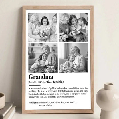 Personalized "Definition of Grandma" Canvas – Custom Wall Art Gift for Grandmothers  Ezcustomize