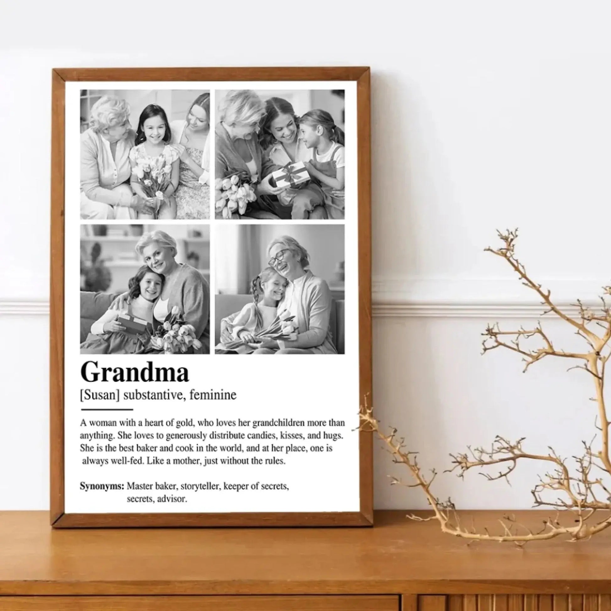 Personalized "Definition of Grandma" Canvas – Custom Wall Art Gift for Grandmothers  Ezcustomize