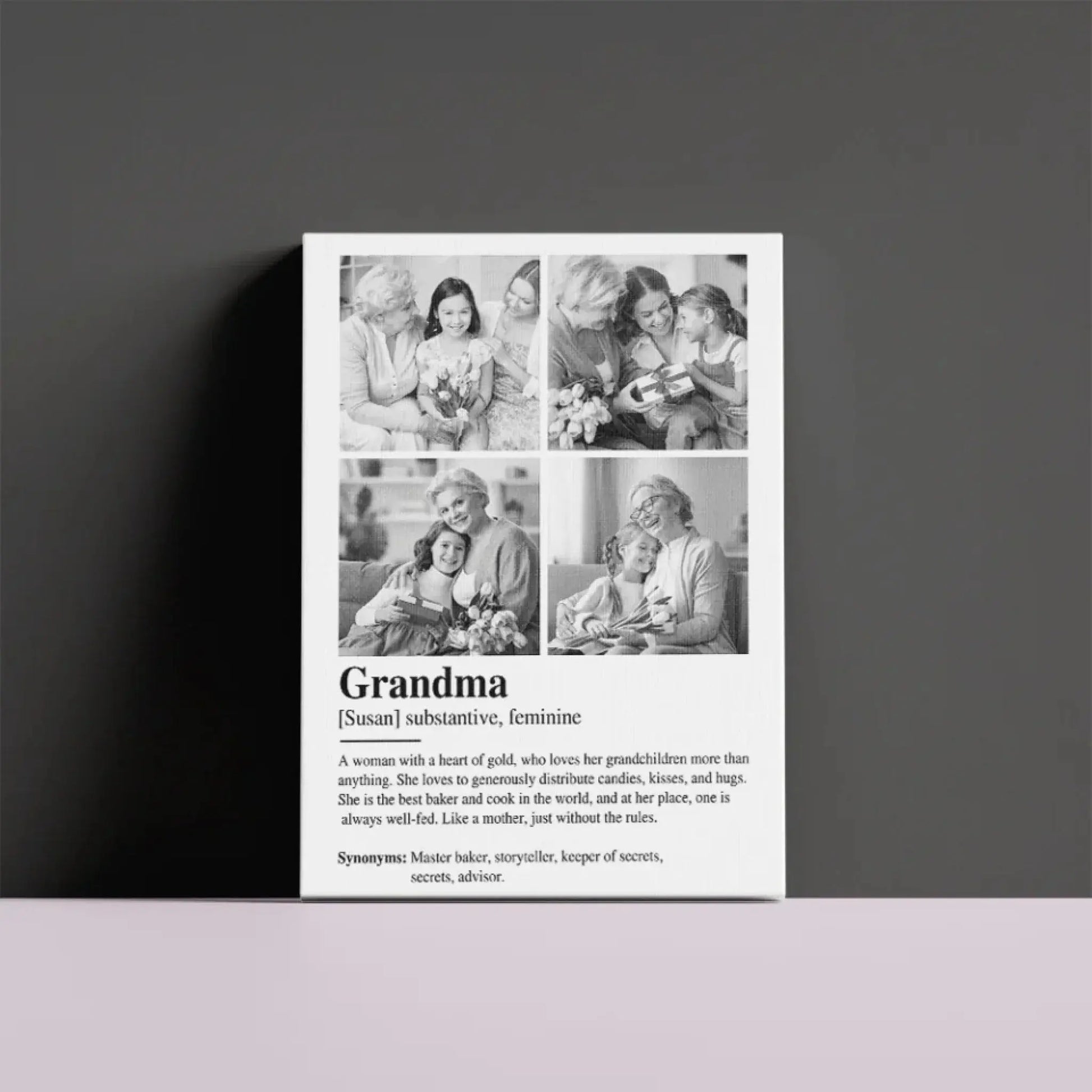 Personalized "Definition of Grandma" Canvas – Custom Wall Art Gift for Grandmothers  Ezcustomize