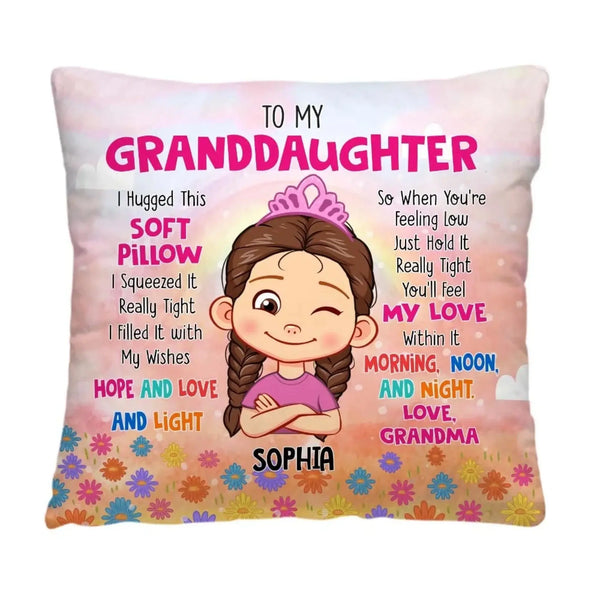 Personalized 'Hug This' Pillow - Grandma's Special Gift for Granddaughter