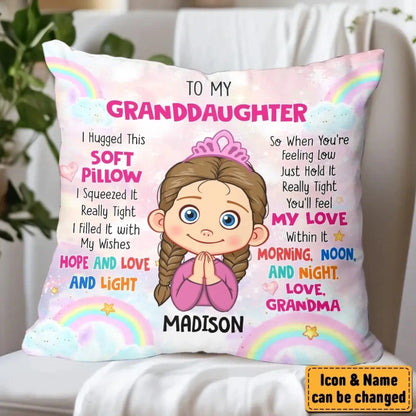 Personalized 'Hug This' Pillow - Grandma's Special Gift for Granddaughter  Ezcustomize