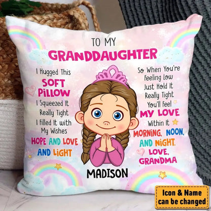 Personalized 'Hug This' Pillow - Grandma's Special Gift for Granddaughter  Ezcustomize