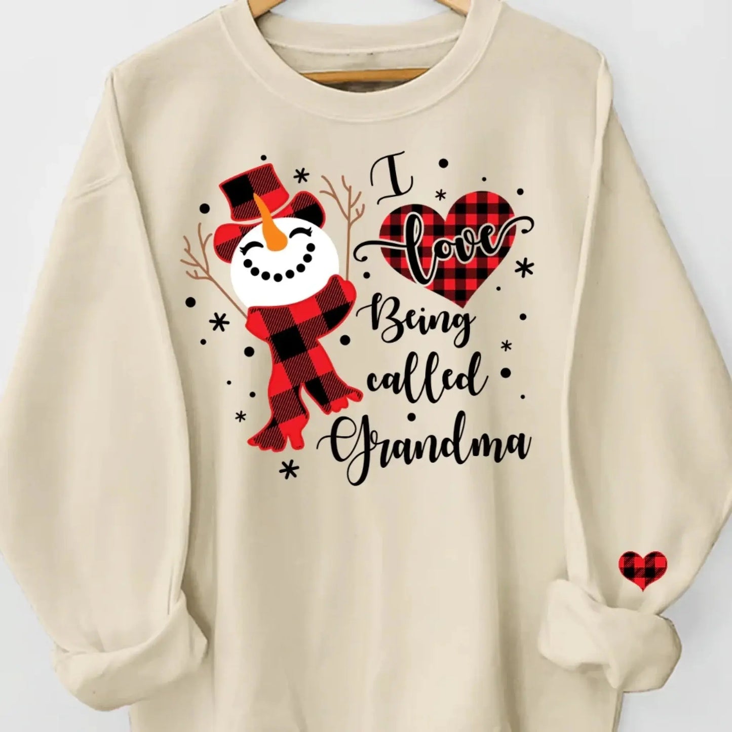 Personalized “I Love Being Called Grandma” Snowman Sweatshirt – Custom Christmas Gift for Grandma or Nana  Ezcustomize