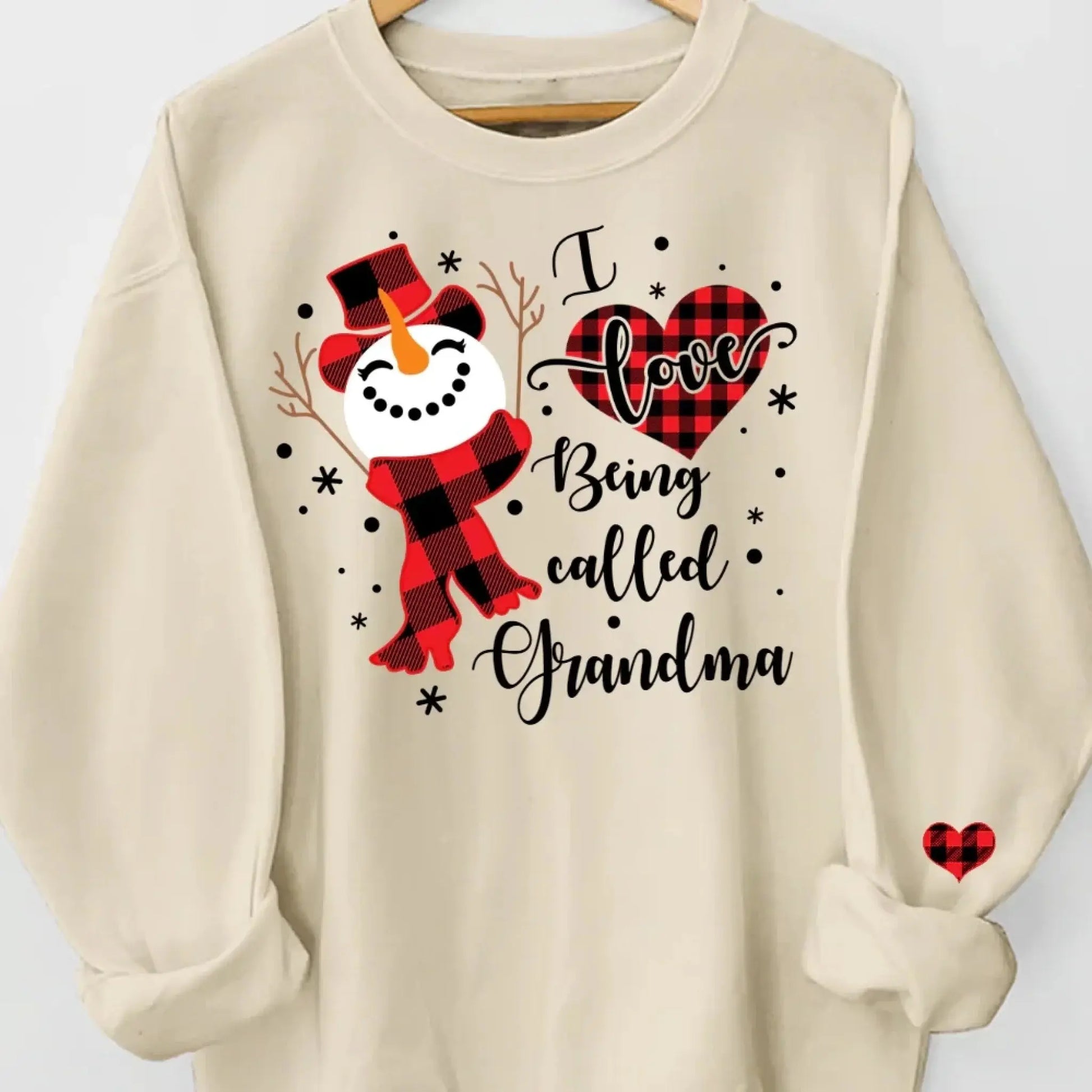 Personalized “I Love Being Called Grandma” Snowman Sweatshirt – Custom Christmas Gift for Grandma or Nana  Ezcustomize