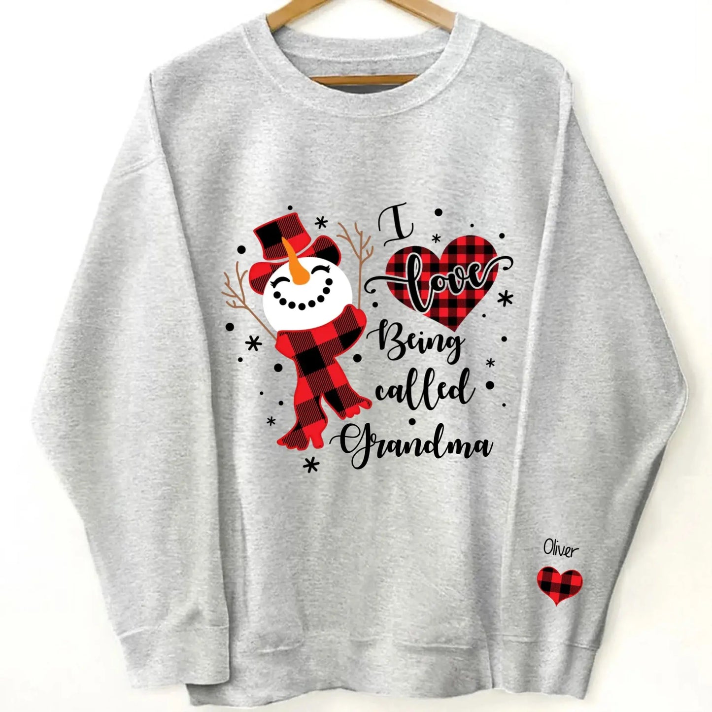 Personalized “I Love Being Called Grandma” Snowman Sweatshirt – Custom Christmas Gift for Grandma or Nana  Ezcustomize