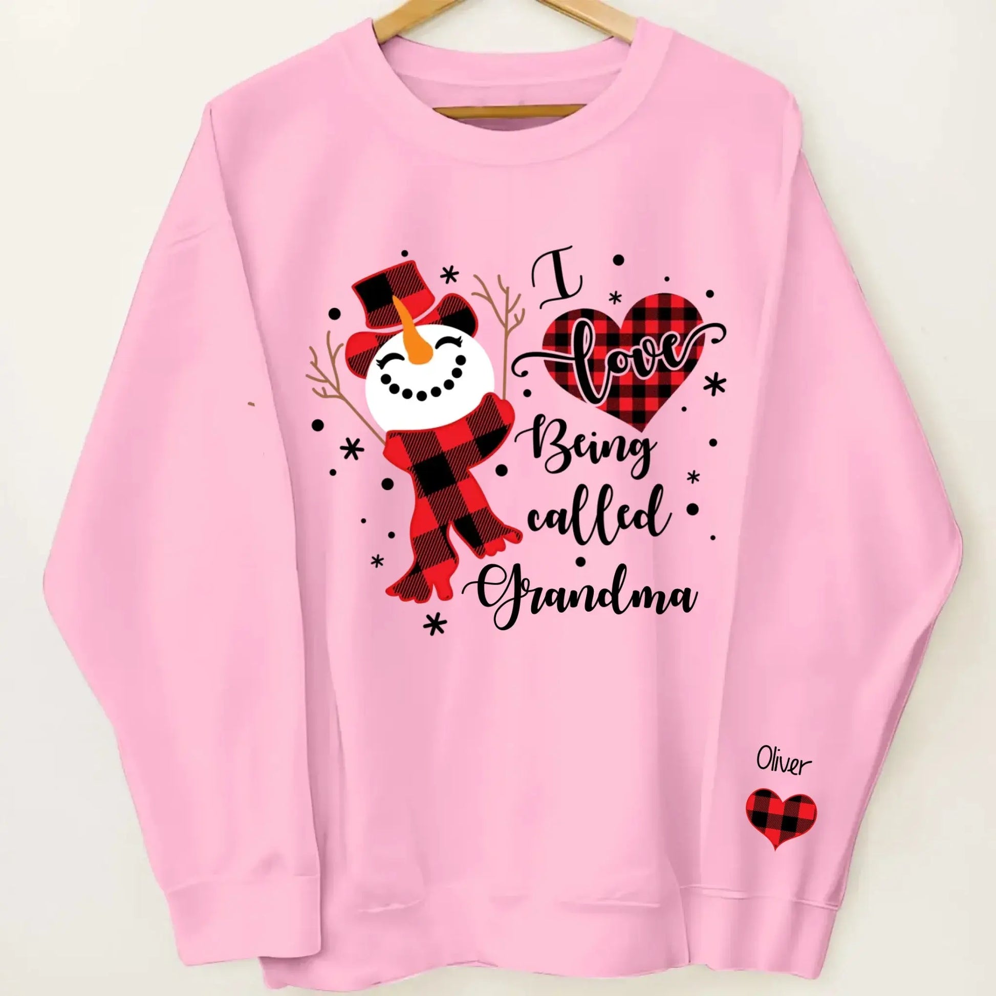 Personalized “I Love Being Called Grandma” Snowman Sweatshirt – Custom Christmas Gift for Grandma or Nana  Ezcustomize