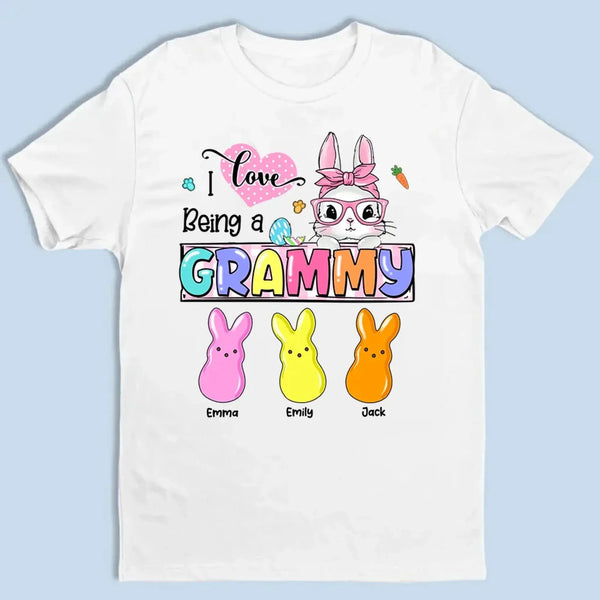 Personalized "I Love Being a Grandma" Easter Bunny Shirt – Custom Easter Gift for Grandma