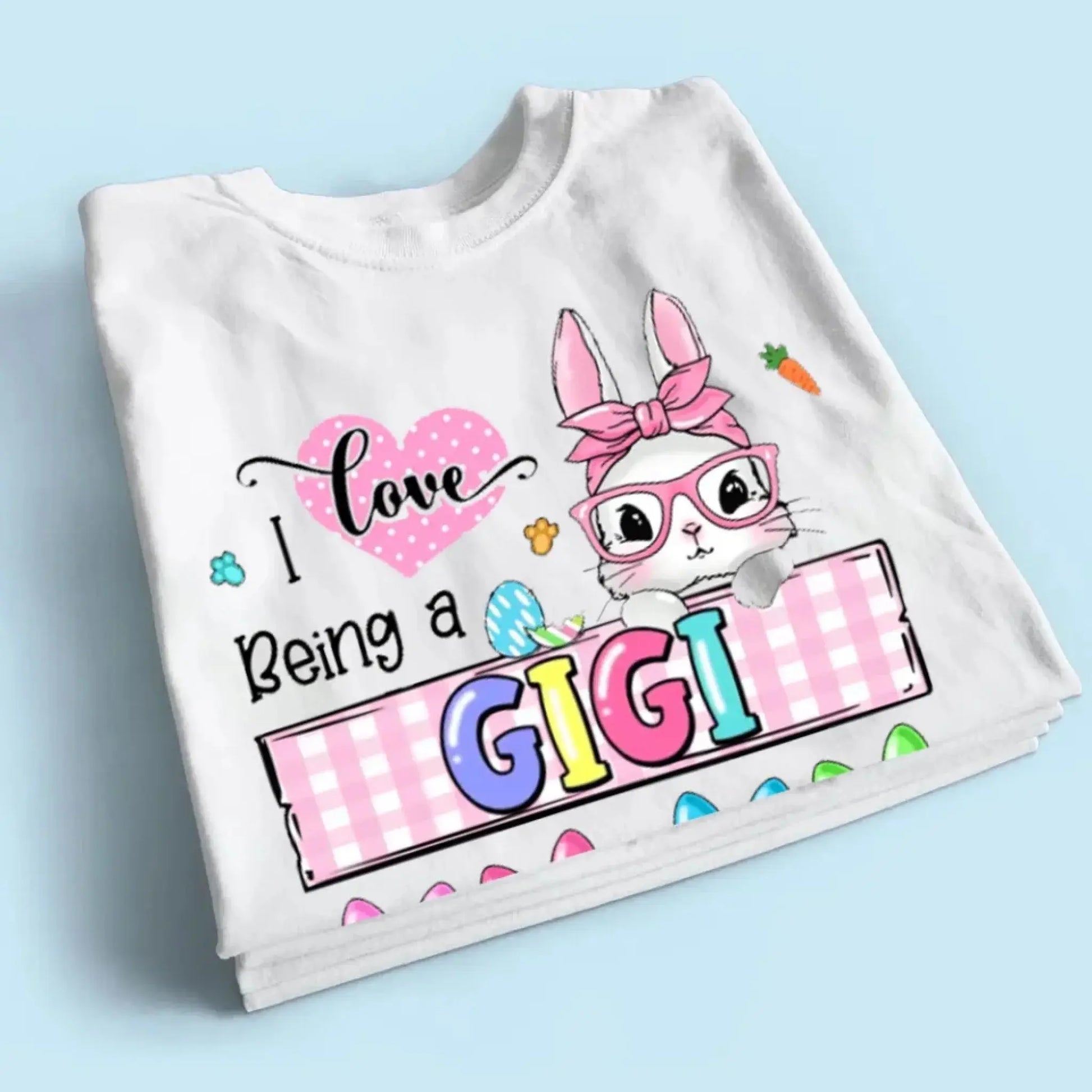 Personalized "I Love Being a Grandma" Easter Bunny Shirt – Custom Easter Gift for Grandma  Ezcustomize