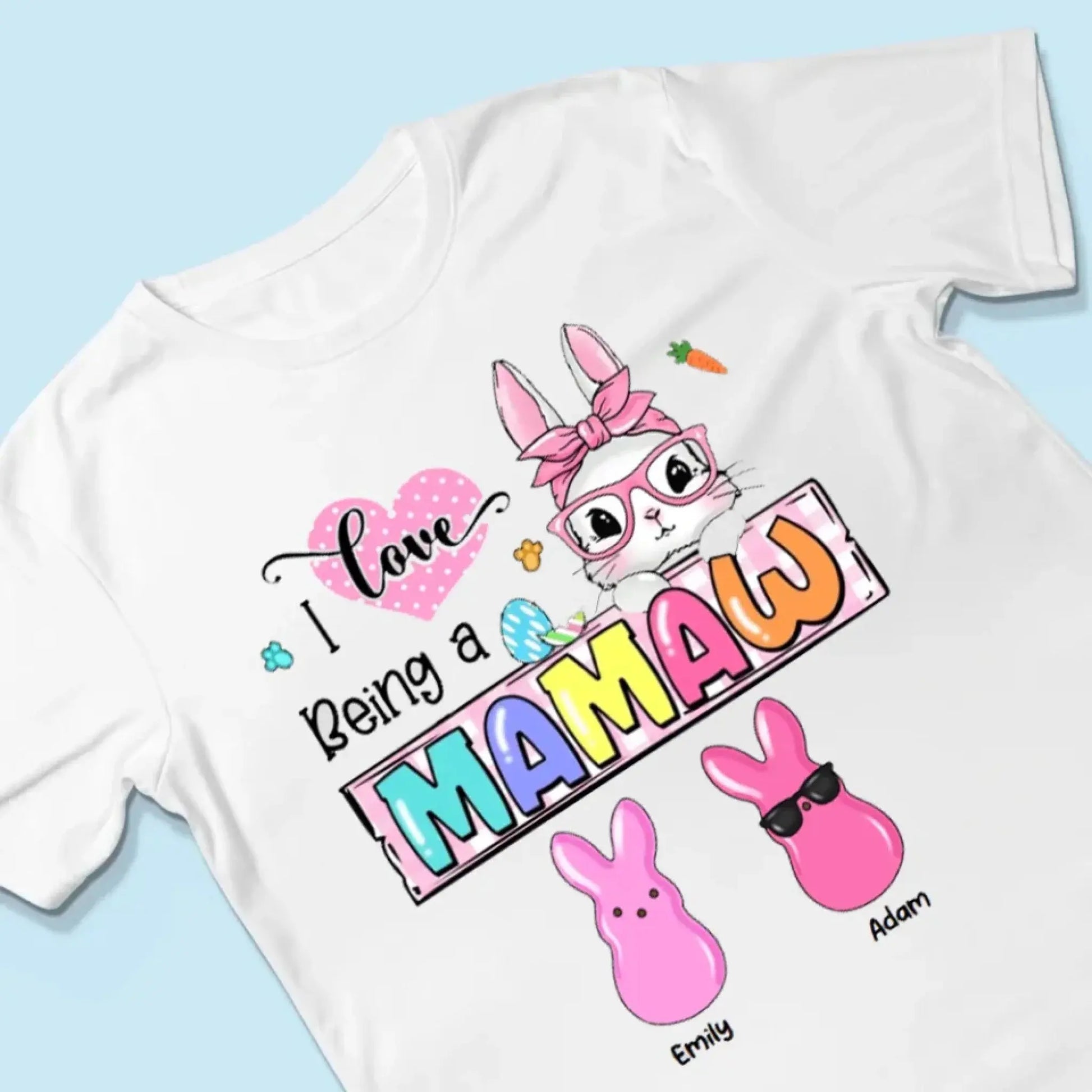 Personalized "I Love Being a Grandma" Easter Bunny Shirt – Custom Easter Gift for Grandma  Ezcustomize