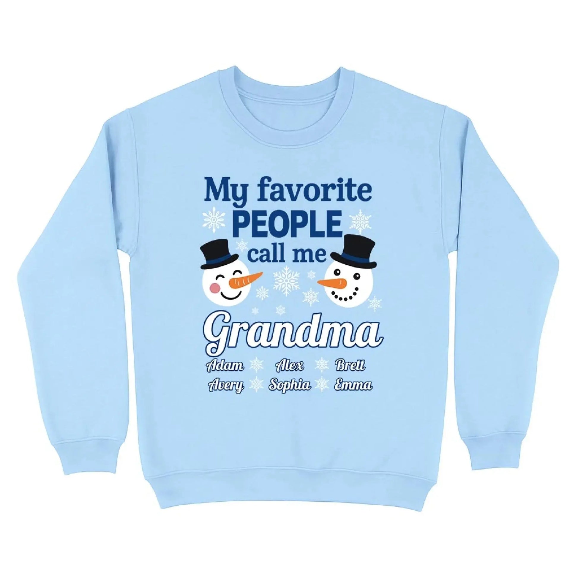 Personalized "My Favorite People Call Me Grandma" Sweatshirt – Custom Grandma Shirt with Kids' Names – Family Love Gift for Grandma  Ezcustomize