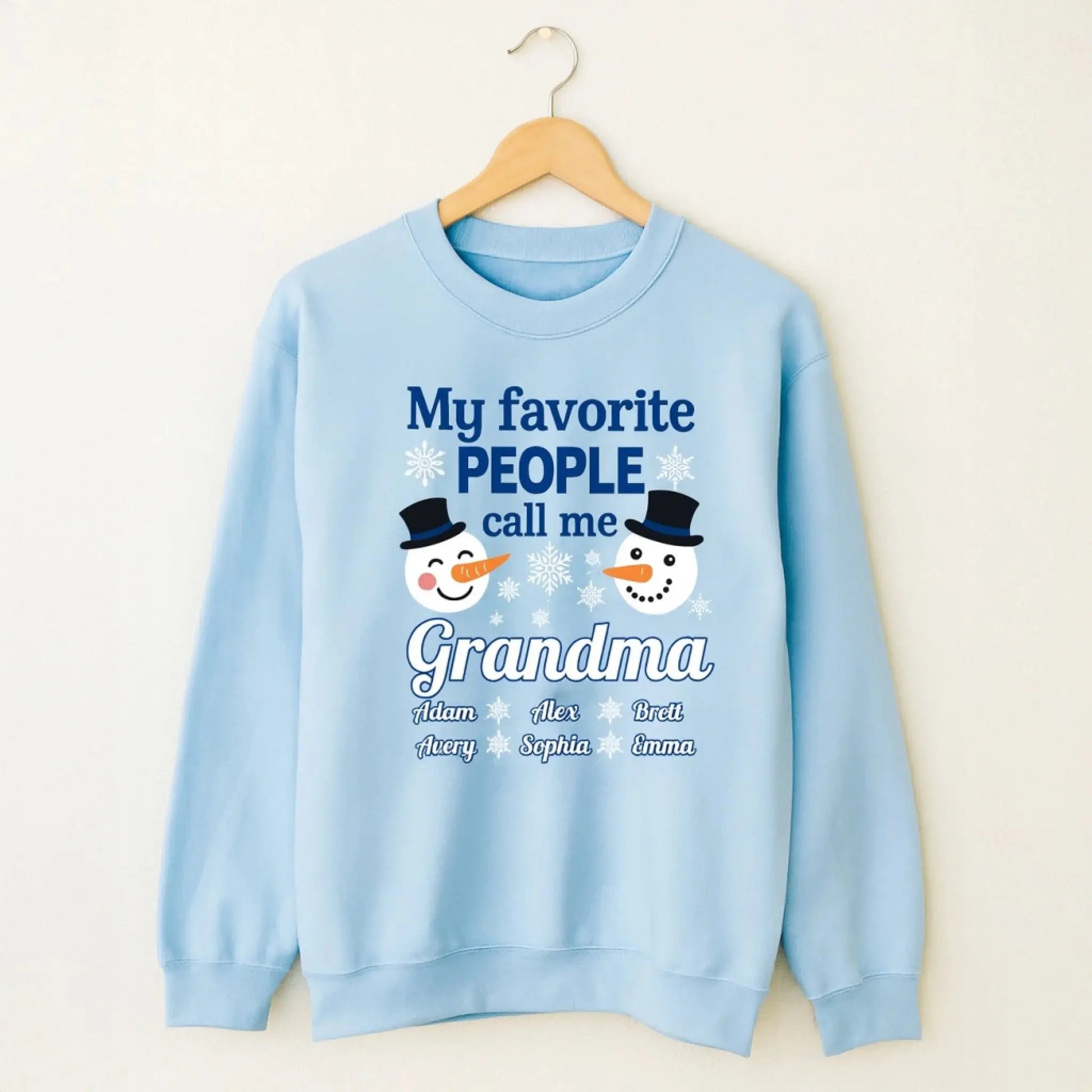 Personalized "My Favorite People Call Me Grandma" Sweatshirt – Custom Grandma Shirt with Kids' Names – Family Love Gift for Grandma  Ezcustomize