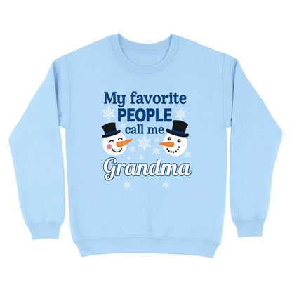 Personalized "My Favorite People Call Me Grandma" Sweatshirt – Custom Grandma Shirt with Kids' Names – Family Love Gift for Grandma  Ezcustomize