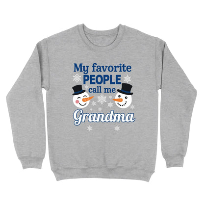 Personalized "My Favorite People Call Me Grandma" Sweatshirt – Custom Grandma Shirt with Kids' Names – Family Love Gift for Grandma  Ezcustomize