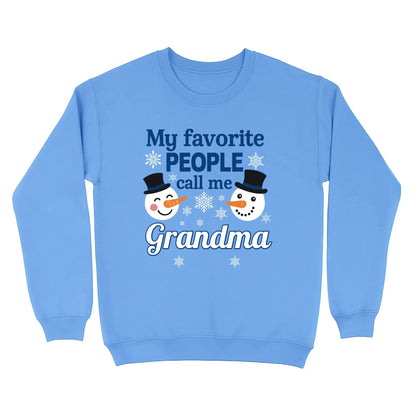 Personalized "My Favorite People Call Me Grandma" Sweatshirt – Custom Grandma Shirt with Kids' Names – Family Love Gift for Grandma  Ezcustomize