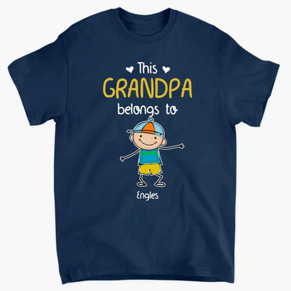 Personalized "This Grandpa Belongs To" Shirt - Custom Gift with Grandkids’ Names  Ezcustomize