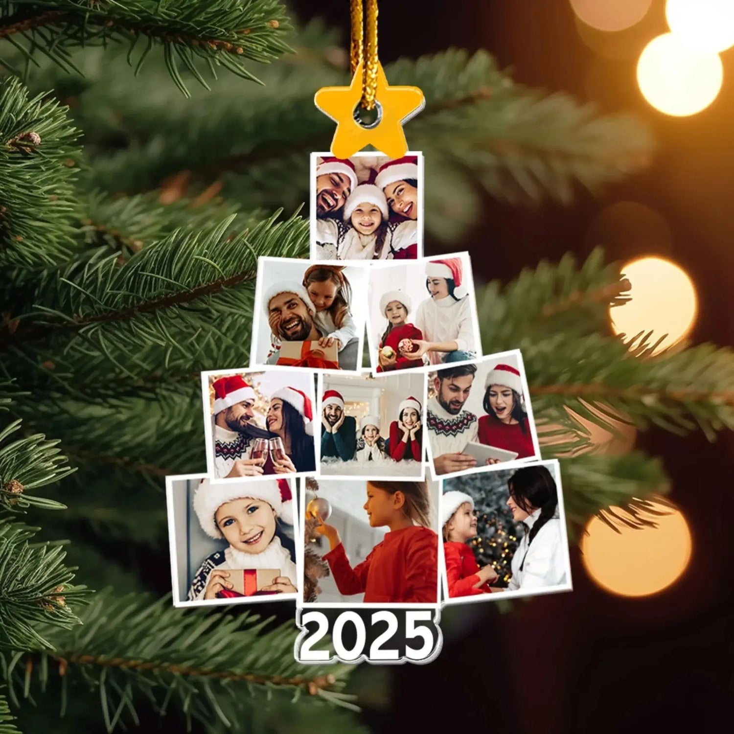 Photo Family Tree Christmas – Personalized Family Photo Ornament – Meaningful Holiday Gift for Parents, Grandparents & Relatives  Ezcustomize