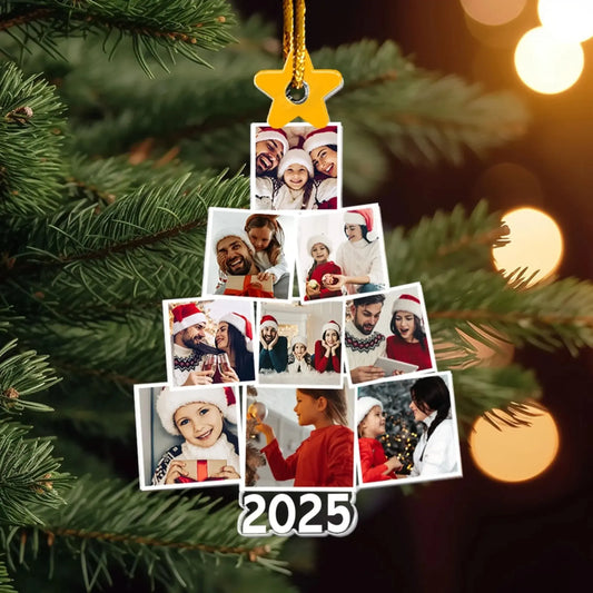Photo Family Tree Christmas – Personalized Family Photo Ornament – Meaningful Holiday Gift for Parents, Grandparents & Relatives  Ezcustomize