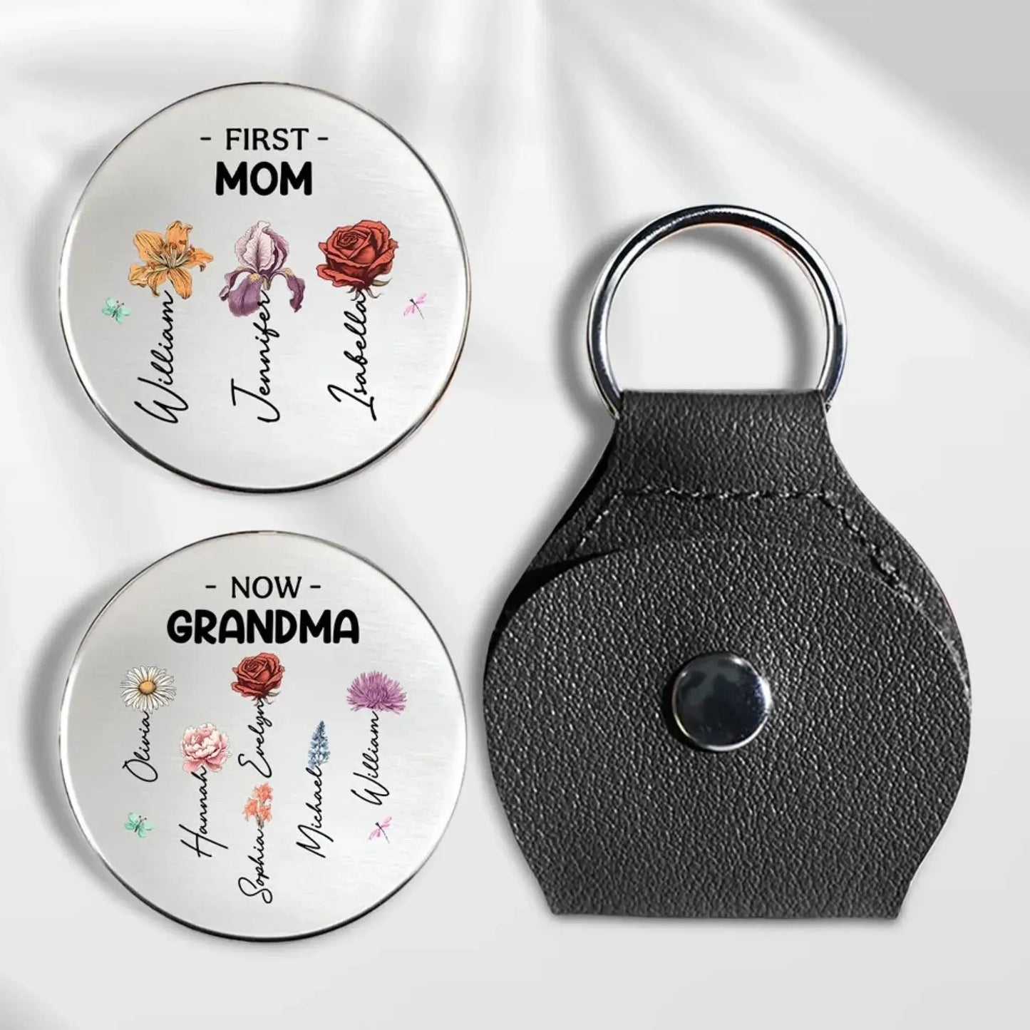 Pocket Hug for Mom Turned Grandma – Personalized Floral Keepsake Coin Token – Sweet Everyday Reminder & Birthday Gift from Kids  Ezcustomize