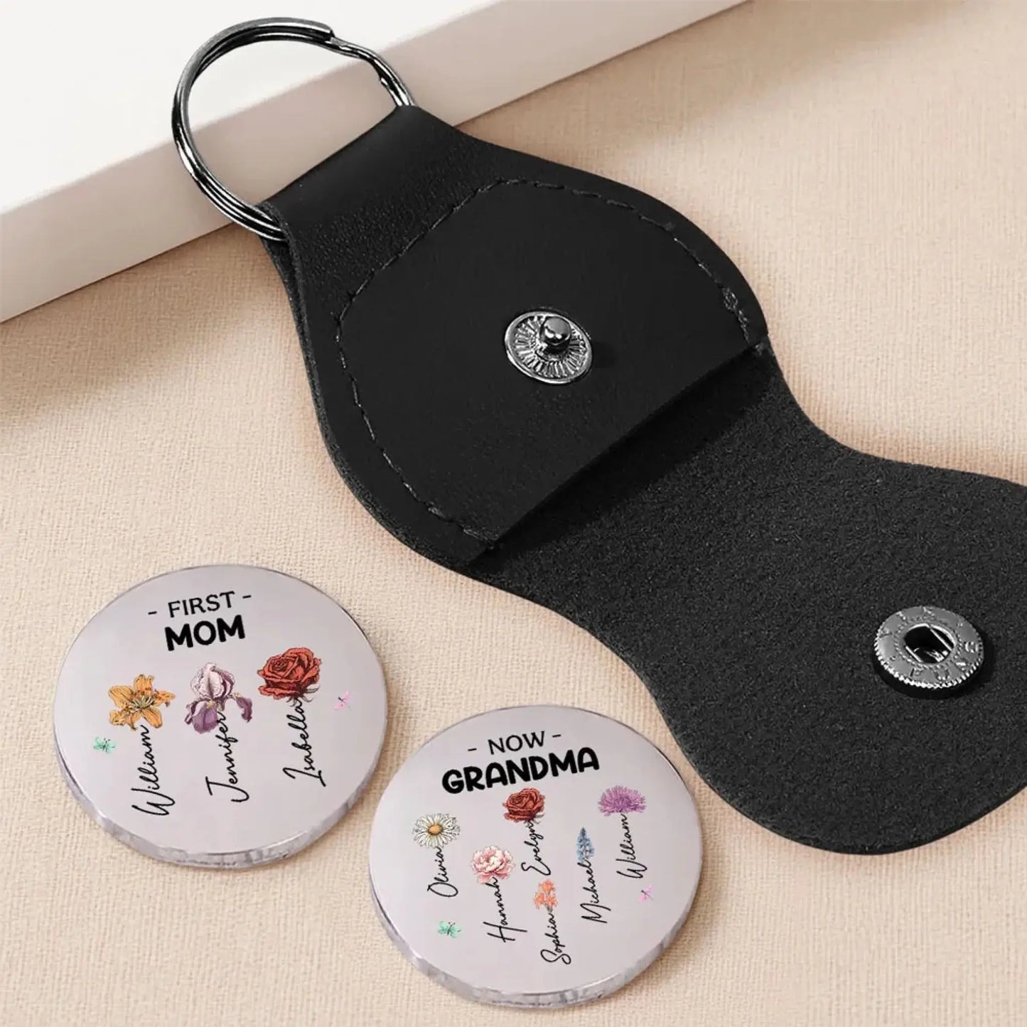 Pocket Hug for Mom Turned Grandma – Personalized Floral Keepsake Coin Token – Sweet Everyday Reminder & Birthday Gift from Kids  Ezcustomize