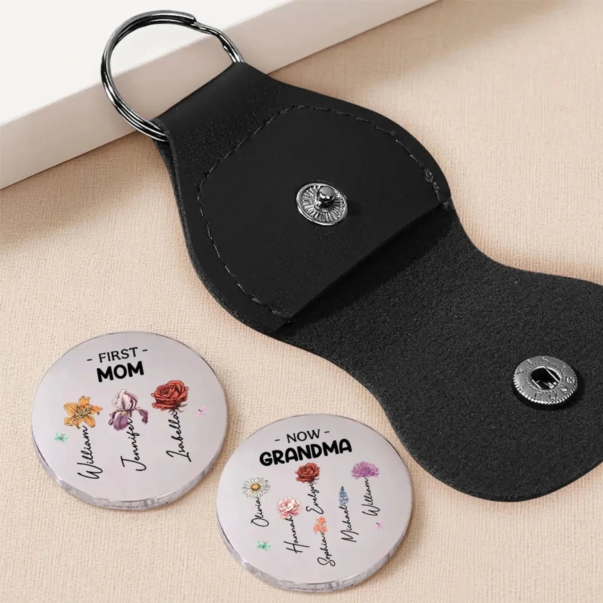 Pocket Hug for Mom Turned Grandma – Personalized Floral Keepsake Coin Token – Sweet Everyday Reminder & Birthday Gift from Kids  Ezcustomize