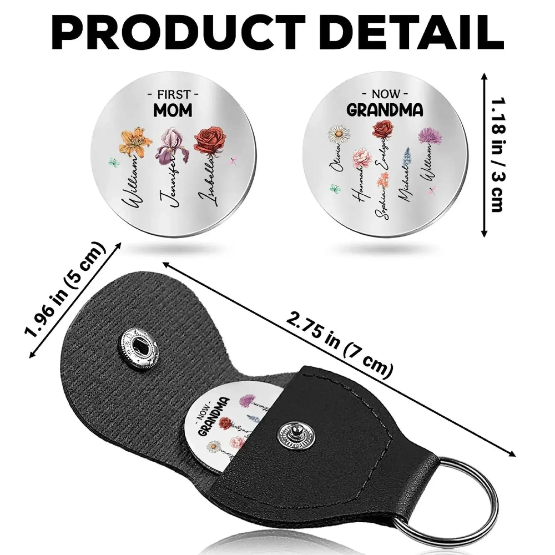 Pocket Hug for Mom Turned Grandma – Personalized Floral Keepsake Coin Token – Sweet Everyday Reminder & Birthday Gift from Kids  Ezcustomize