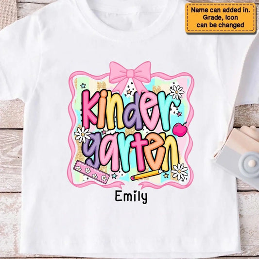 Preppy Back to School Shirt – Cute First Day of School Outfit Personalized with Name For Kids  Ezcustomize