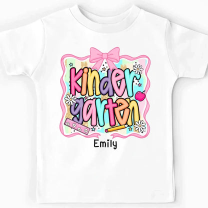 Preppy Back to School Shirt – Cute First Day of School Outfit Personalized with Name For Kids  Ezcustomize