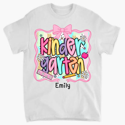 Preppy Back to School Shirt – Cute First Day of School Outfit Personalized with Name For Kids  Ezcustomize