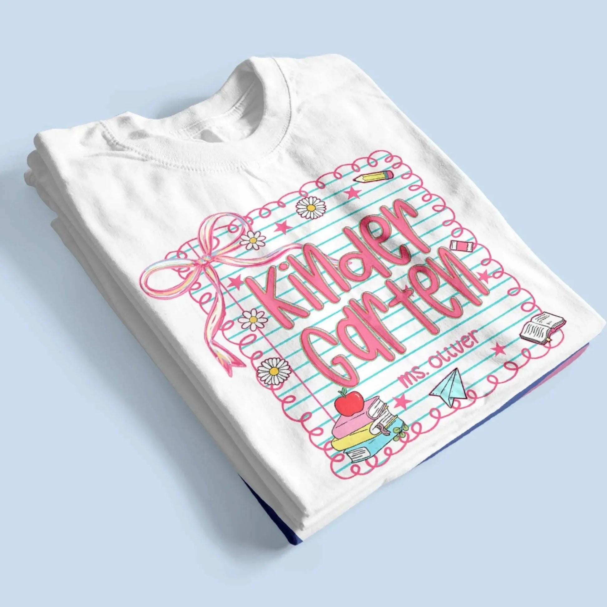 Preppy Coquette Teacher Shirt – Personalized First Day of School Tee - Cute Back to School Outfit for Educators  Ezcustomize