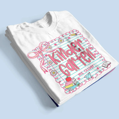 Preppy Coquette Teacher Shirt – Personalized First Day of School Tee - Cute Back to School Outfit for Educators  Ezcustomize