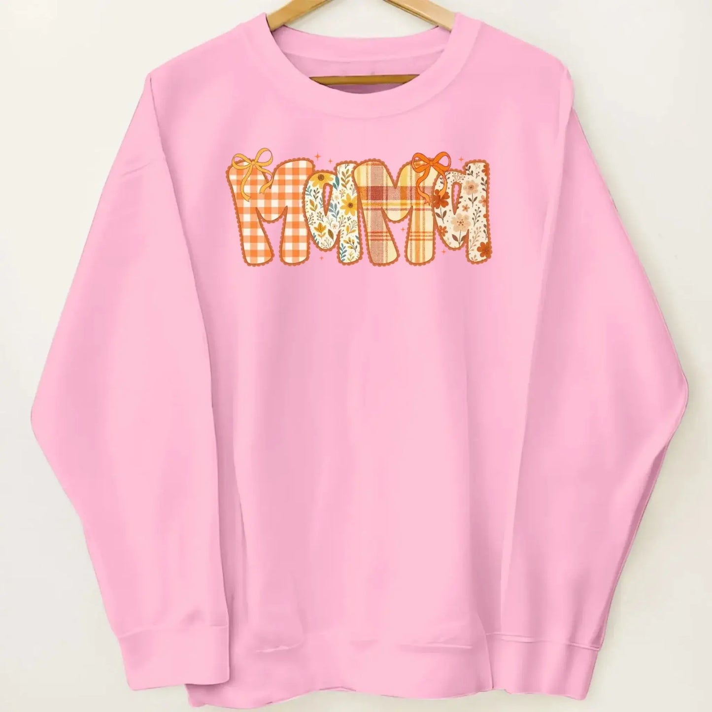 Preppy Retro Floral Fall – Personalized Sweatshirt for Mom & Grandma – Cozy Autumn Outfit & Heartfelt Seasonal Gift for Her  Ezcustomize