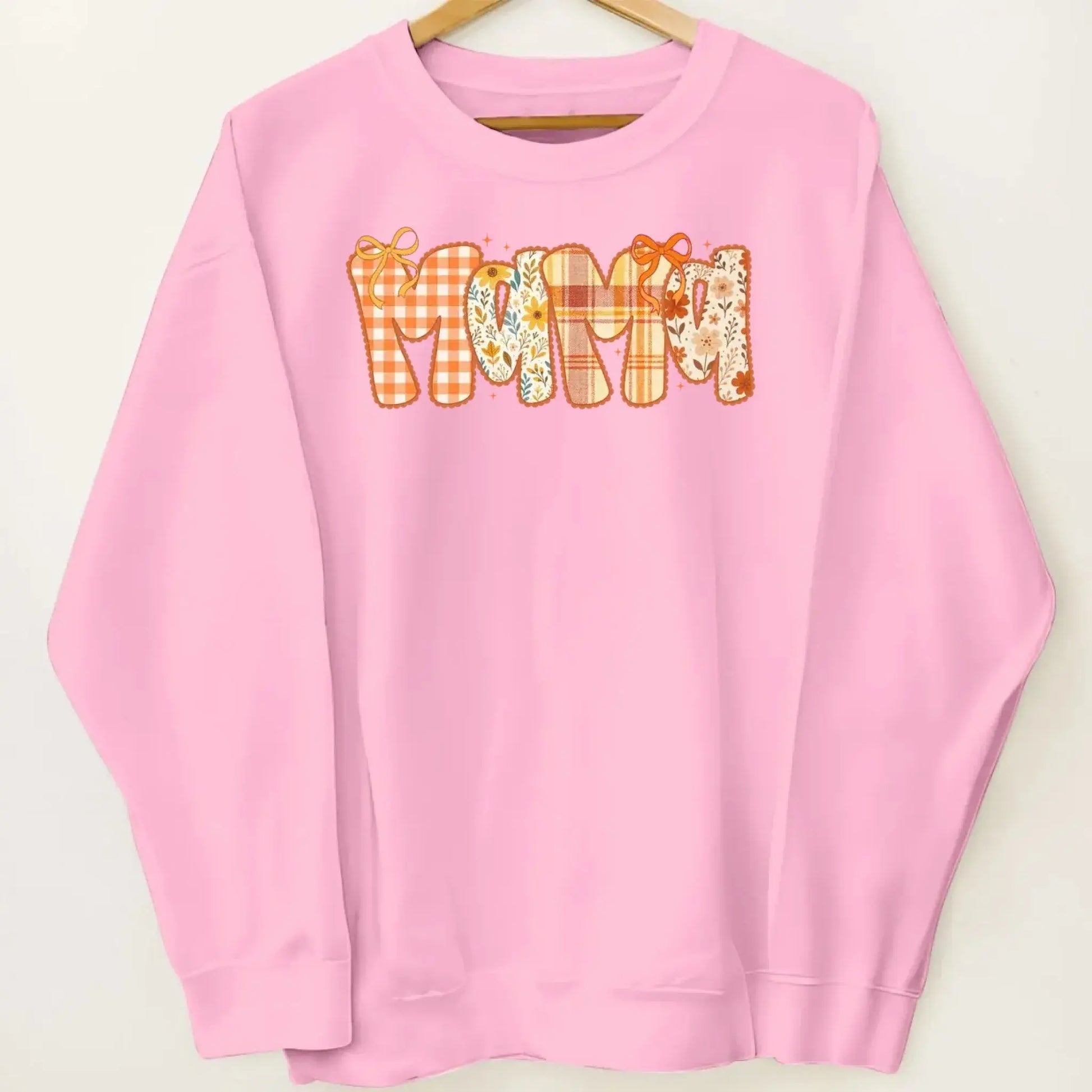 Preppy Retro Floral Fall – Personalized Sweatshirt for Mom & Grandma – Cozy Autumn Outfit & Heartfelt Seasonal Gift for Her  Ezcustomize