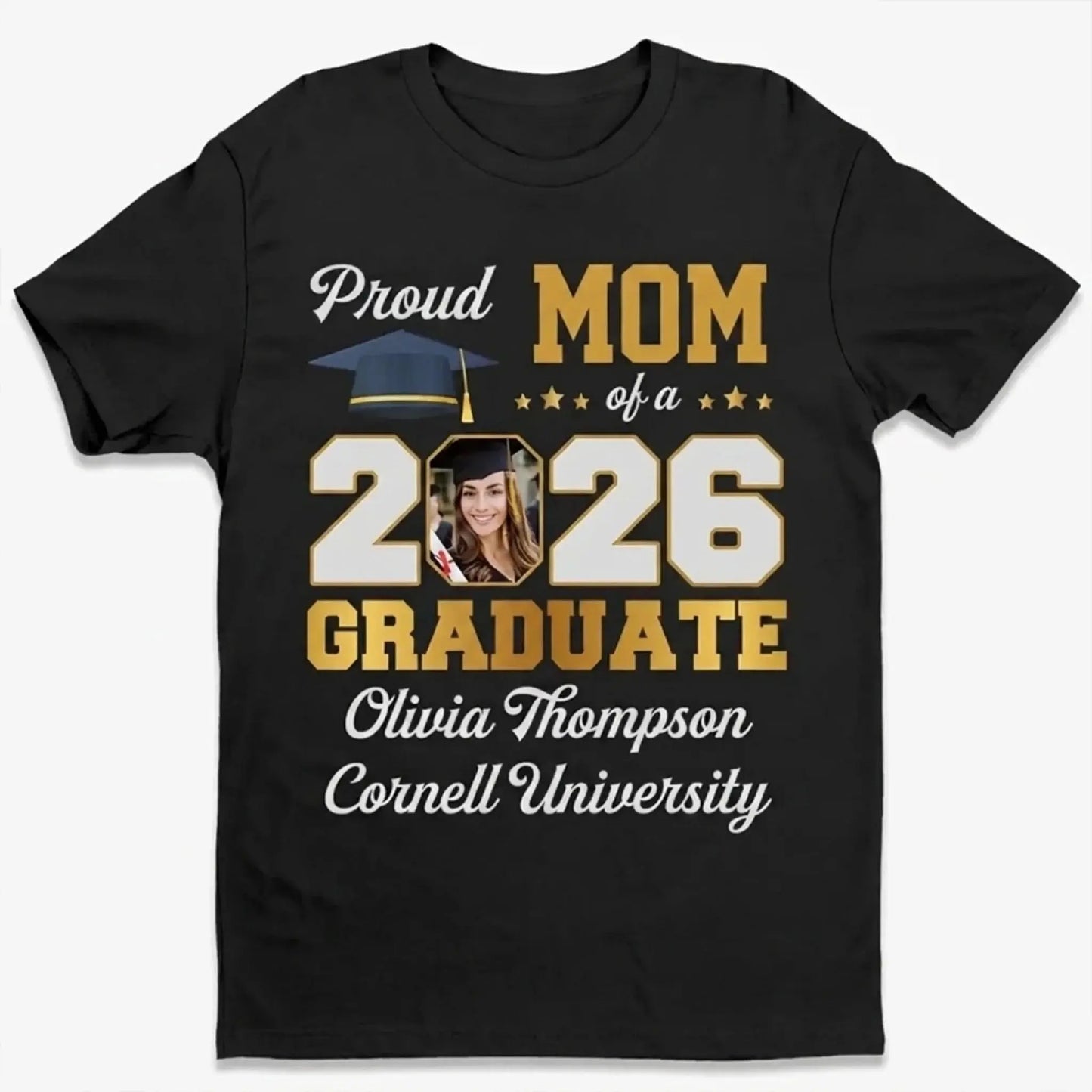 Proud Family Graduate Custom Photo Name & University - Personalized T-Shirt/Hoodie - Gift for Mom, Dad, Brother, Sister, Son, Daughter  Ezcustomize