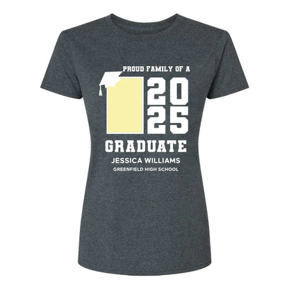 Proud Family of a 2025 Graduate Shirt – Custom School & Name Graduation T-Shirt for Senior’s Family Members  Ezcustomize