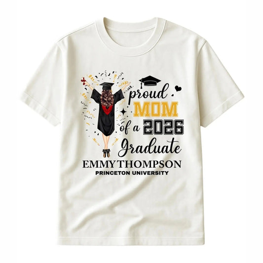 Proud Family of a 2025 Graduate – Personalized T-Shirt – Custom Graduation Party Tee for Parents, Siblings & Relatives  Ezcustomize