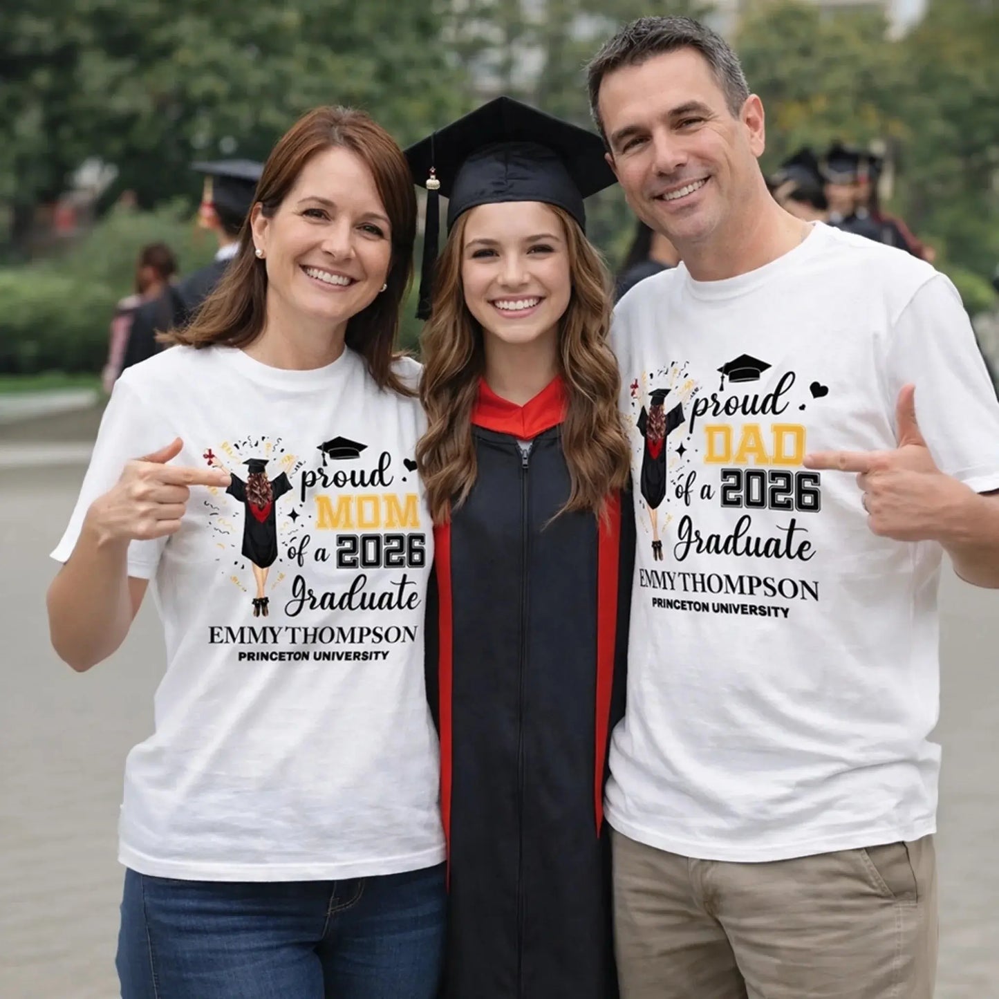 Proud Family of a 2025 Graduate – Personalized T-Shirt – Custom Graduation Party Tee for Parents, Siblings & Relatives  Ezcustomize