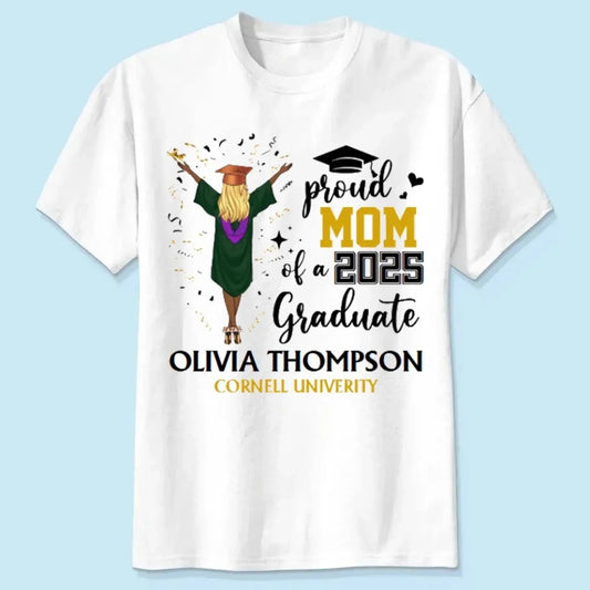 Proud Family of a 2025 Graduate – Personalized T-Shirt – Custom Graduation Party Tee for Parents, Siblings & Relatives  Ezcustomize