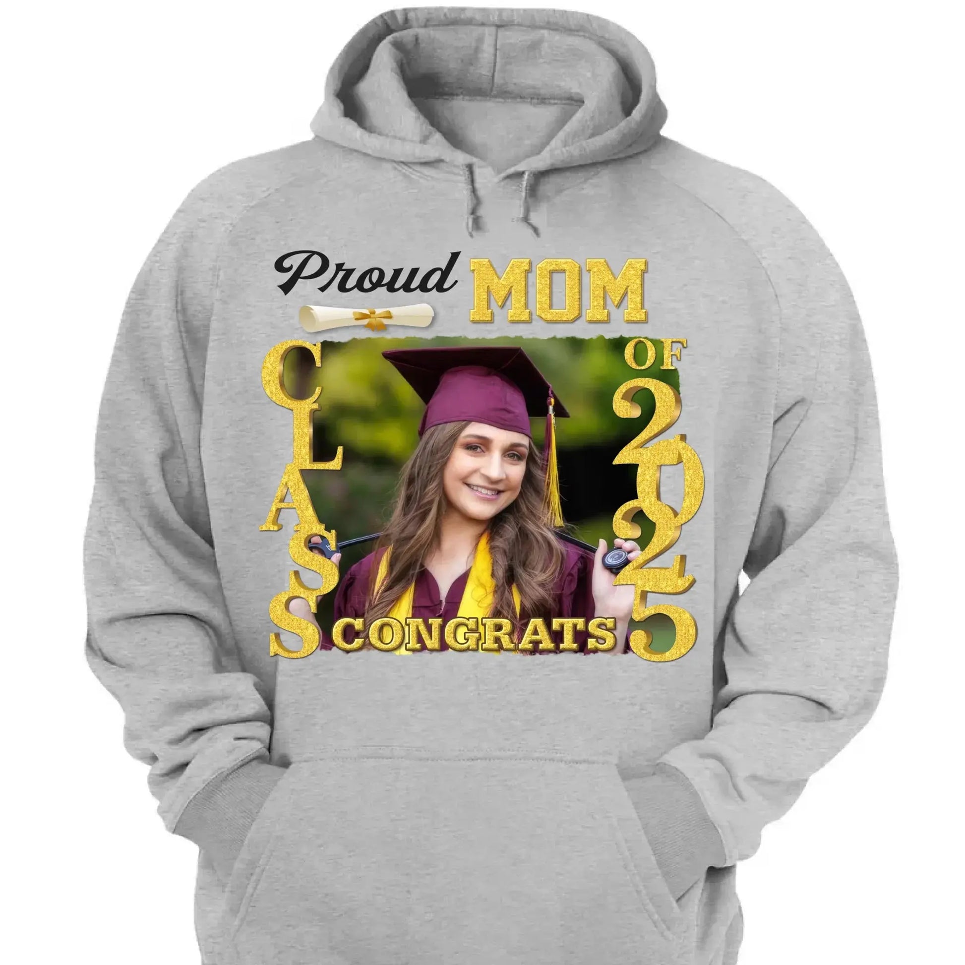Proud Graduate Class of 2025, Custom Photo Shirt – Personalized T-Shirt/Hoodie/Sweatshirt – Graduation Gift for Family  Ezcustomize