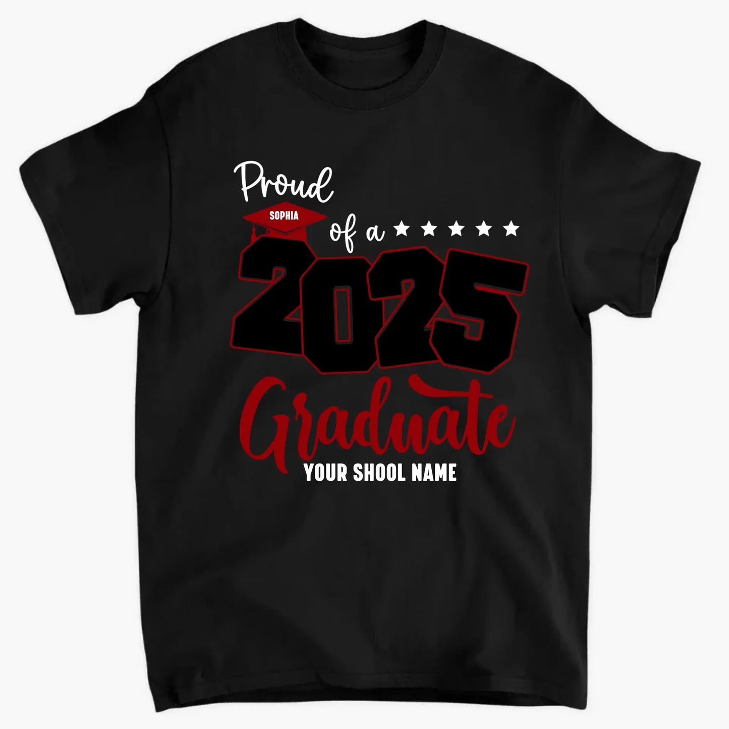 Proud Mom of 2025 Graduate Shirt – Personalized Senior Graduation Tee with Name & School, Custom Family Gift  Ezcustomize