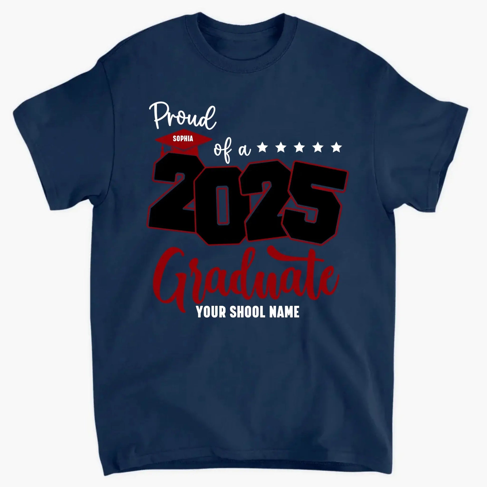 Proud Mom of 2025 Graduate Shirt – Personalized Senior Graduation Tee with Name & School, Custom Family Gift  Ezcustomize