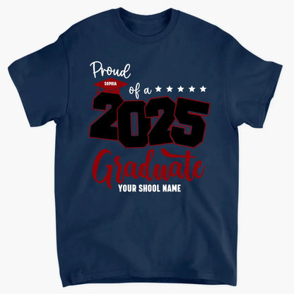 Proud Mom of 2025 Graduate Shirt – Personalized Senior Graduation Tee with Name & School, Custom Family Gift  Ezcustomize