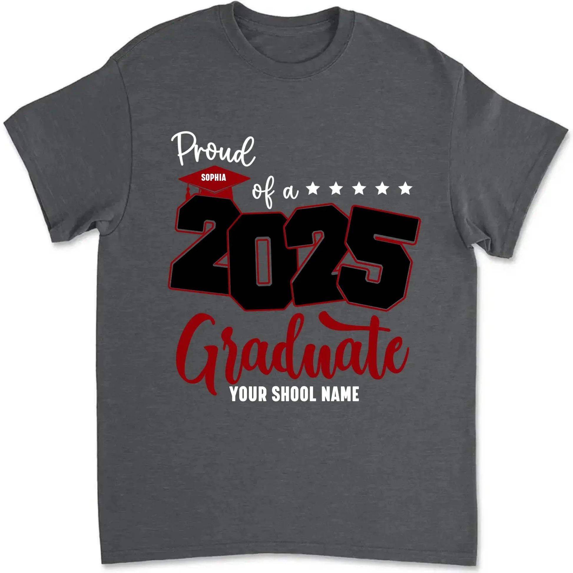 Proud Mom of 2025 Graduate Shirt – Personalized Senior Graduation Tee with Name & School, Custom Family Gift  Ezcustomize