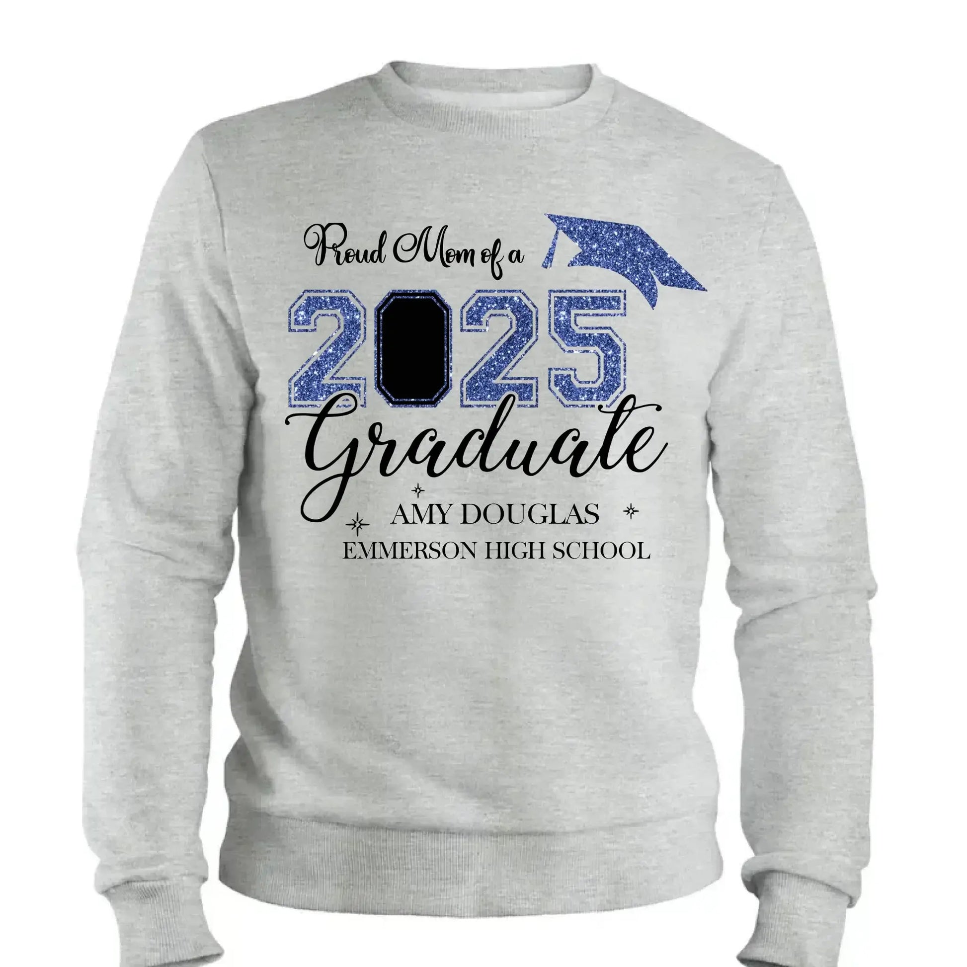Proud Mom of a 2025 Graduate – Personalized T-Shirt, Graduation Family Shirt, Perfect for 2025 Senior Party Celebrations  Ezcustomize