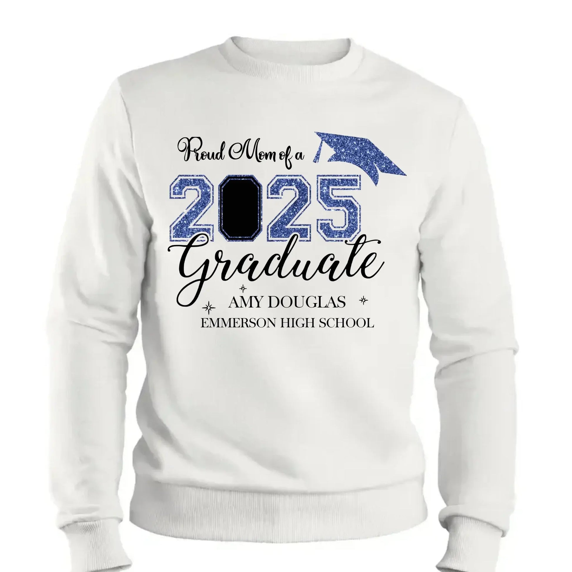 Proud Mom of a 2025 Graduate – Personalized T-Shirt, Graduation Family Shirt, Perfect for 2025 Senior Party Celebrations  Ezcustomize