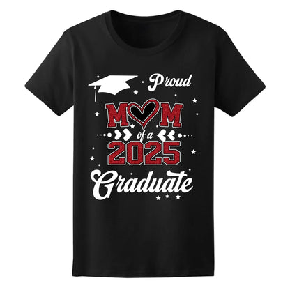 Proud Mom of a 2025 Senior – Personalized T-Shirt, Graduation Gift for Mom, Perfect for Grad Party & Family Celebrations  Ezcustomize