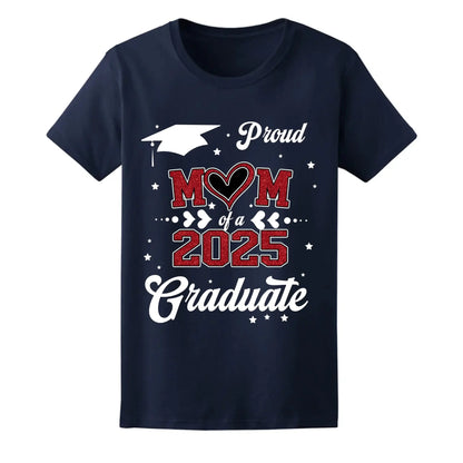 Proud Mom of a 2025 Senior – Personalized T-Shirt, Graduation Gift for Mom, Perfect for Grad Party & Family Celebrations  Ezcustomize