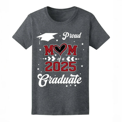Proud Mom of a 2025 Senior – Personalized T-Shirt, Graduation Gift for Mom, Perfect for Grad Party & Family Celebrations  Ezcustomize